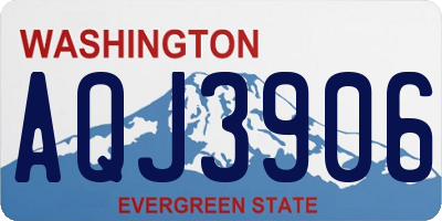WA license plate AQJ3906