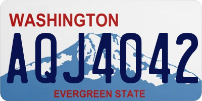 WA license plate AQJ4042