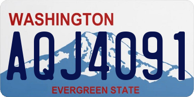 WA license plate AQJ4091