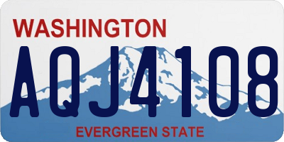 WA license plate AQJ4108