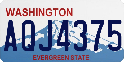 WA license plate AQJ4375