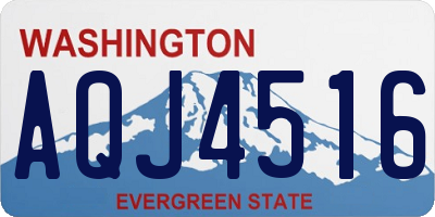 WA license plate AQJ4516