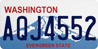 WA license plate AQJ4552