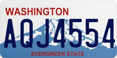 WA license plate AQJ4554