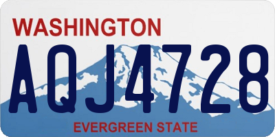 WA license plate AQJ4728