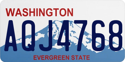 WA license plate AQJ4768