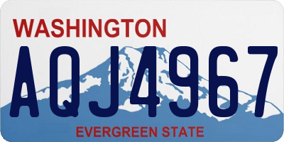 WA license plate AQJ4967