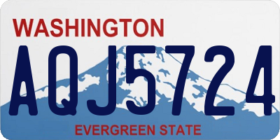 WA license plate AQJ5724