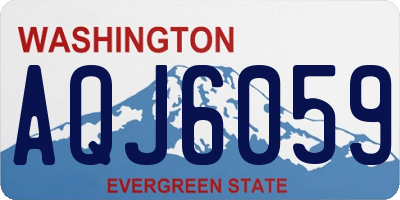 WA license plate AQJ6059
