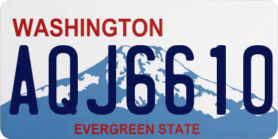 WA license plate AQJ6610