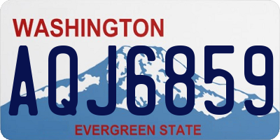 WA license plate AQJ6859