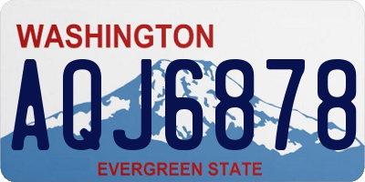WA license plate AQJ6878