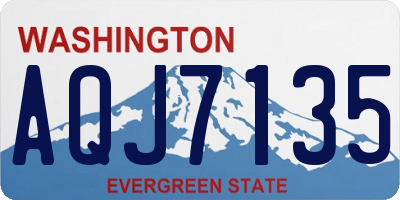 WA license plate AQJ7135