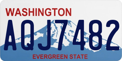 WA license plate AQJ7482