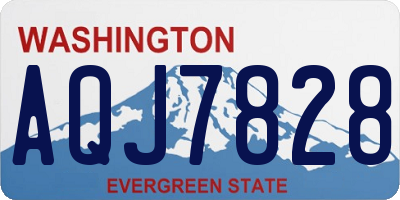 WA license plate AQJ7828