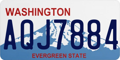 WA license plate AQJ7884