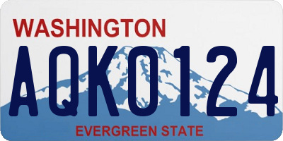 WA license plate AQK0124