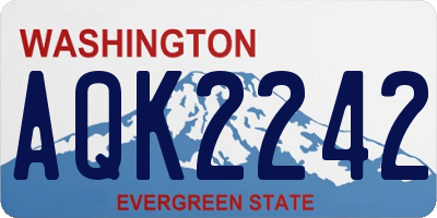 WA license plate AQK2242
