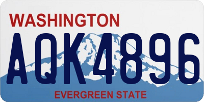 WA license plate AQK4896
