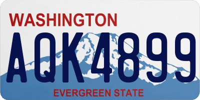 WA license plate AQK4899