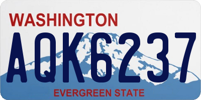 WA license plate AQK6237