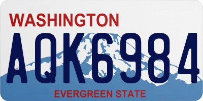 WA license plate AQK6984