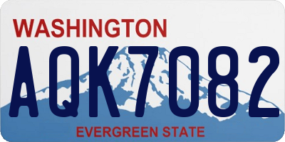 WA license plate AQK7082