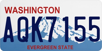 WA license plate AQK7155