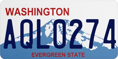 WA license plate AQL0274