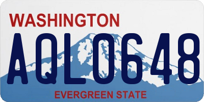 WA license plate AQL0648
