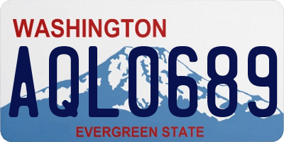 WA license plate AQL0689