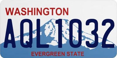 WA license plate AQL1032