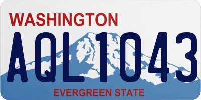 WA license plate AQL1043