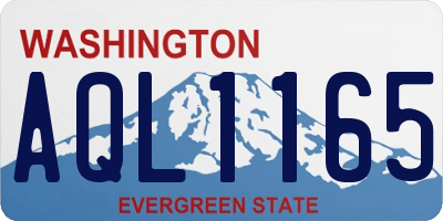 WA license plate AQL1165