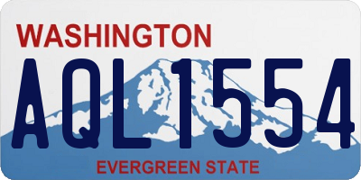 WA license plate AQL1554