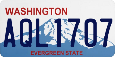 WA license plate AQL1707