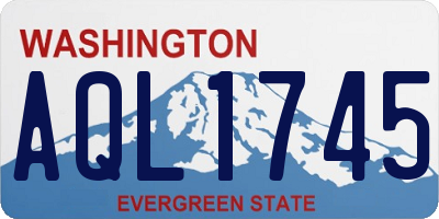 WA license plate AQL1745