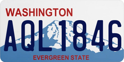 WA license plate AQL1846
