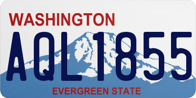 WA license plate AQL1855