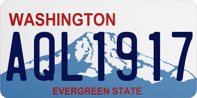 WA license plate AQL1917