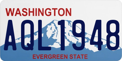 WA license plate AQL1948