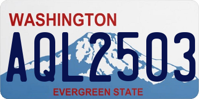 WA license plate AQL2503