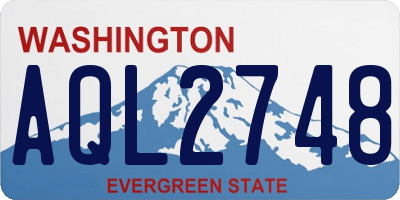 WA license plate AQL2748