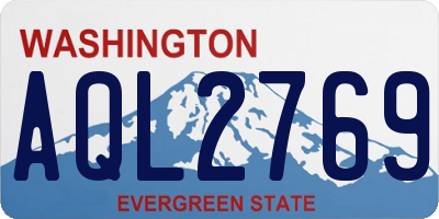 WA license plate AQL2769