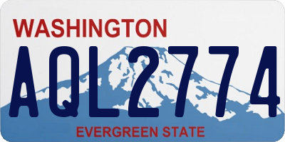 WA license plate AQL2774
