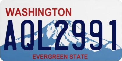 WA license plate AQL2991