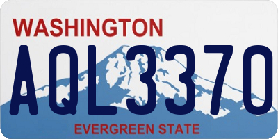 WA license plate AQL3370