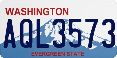 WA license plate AQL3573