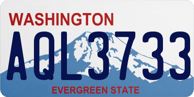WA license plate AQL3733