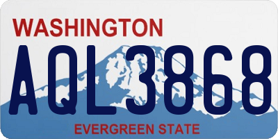 WA license plate AQL3868